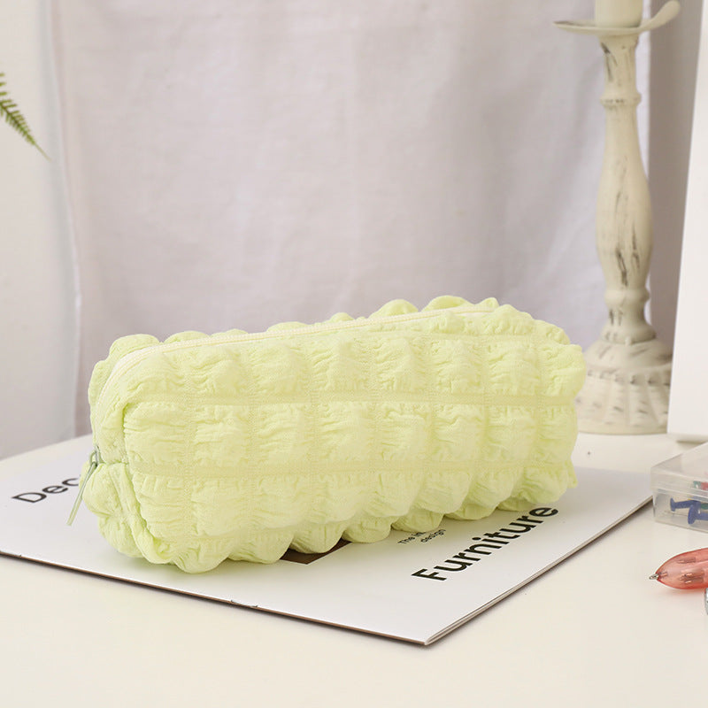 Wholesale Large Capacity Puff Polyester Pencil Case